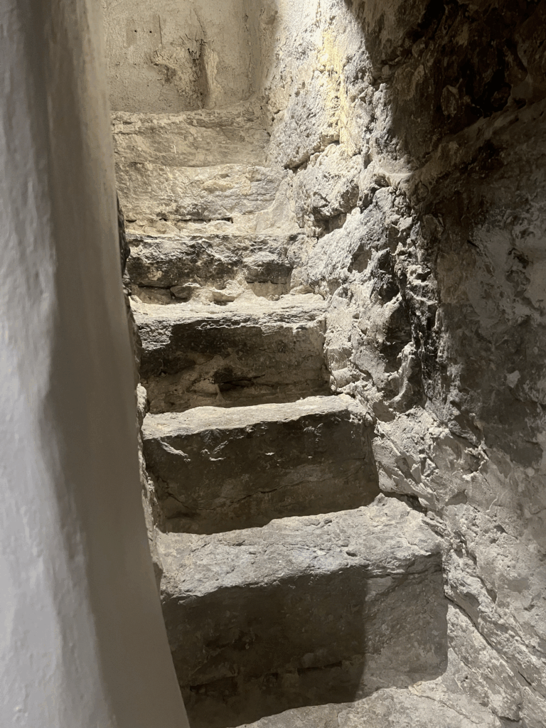 Hotell Visby Börsの地下に続く石造りの階段