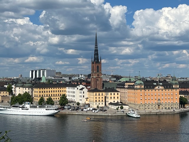 モンテリウスヴェーゲンから一望するリッダーホルム島とメーラレン湖