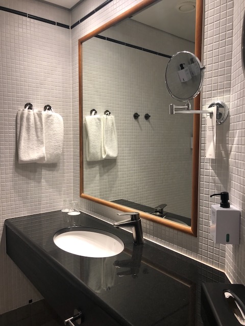 洗面台とFACE Stockholmのアメニティ